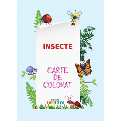 Carte de colorat - Insecte